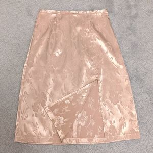 Embroidery pattern satin split skirt Sz XS *Rare*